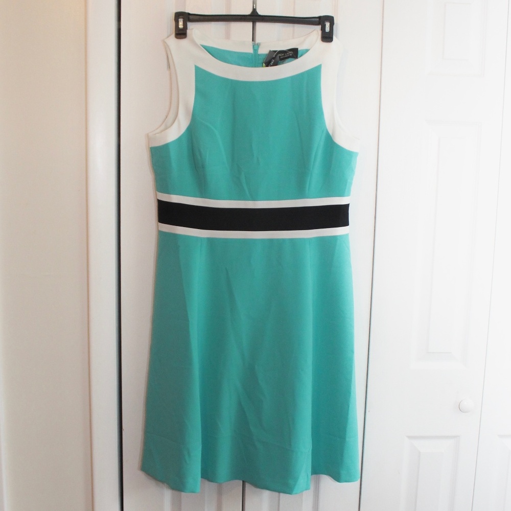 Turquoise career dress, size 14